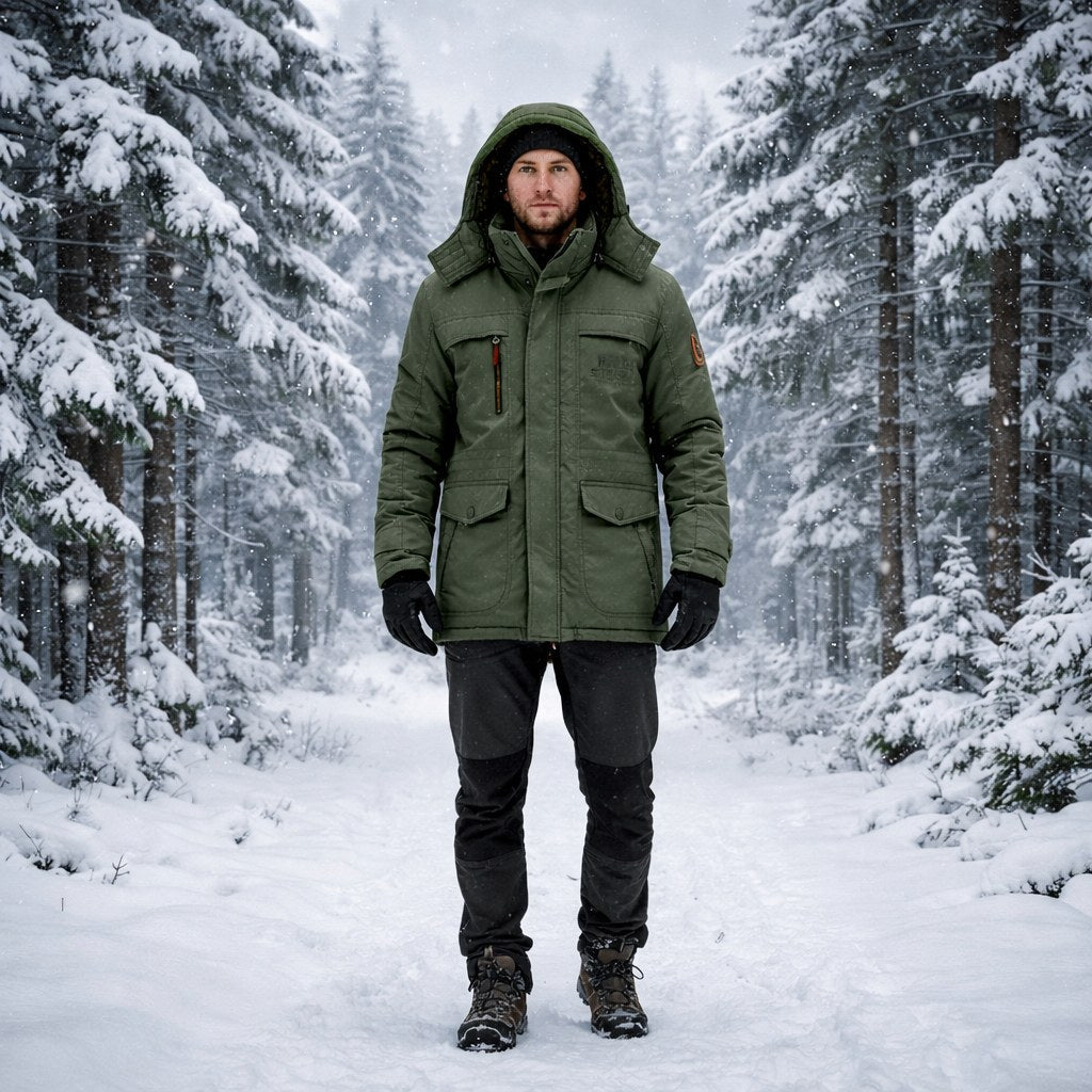 Warming Parka with Windproof Fleece Lining