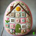 DIY Patchwork Felt Egg House Kit