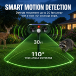 Solar Motion Animal Deterrent for Humane Garden Protection