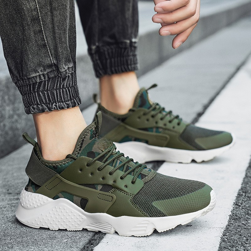 Breathable Mesh Lace-Up Sneakers with Non-Slip Sole
