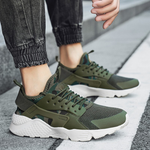 Breathable Mesh Lace-Up Sneakers with Non-Slip Sole