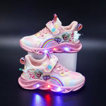 Colorful Glitter Sneakers - Light-Up Shoes for Young Explorers