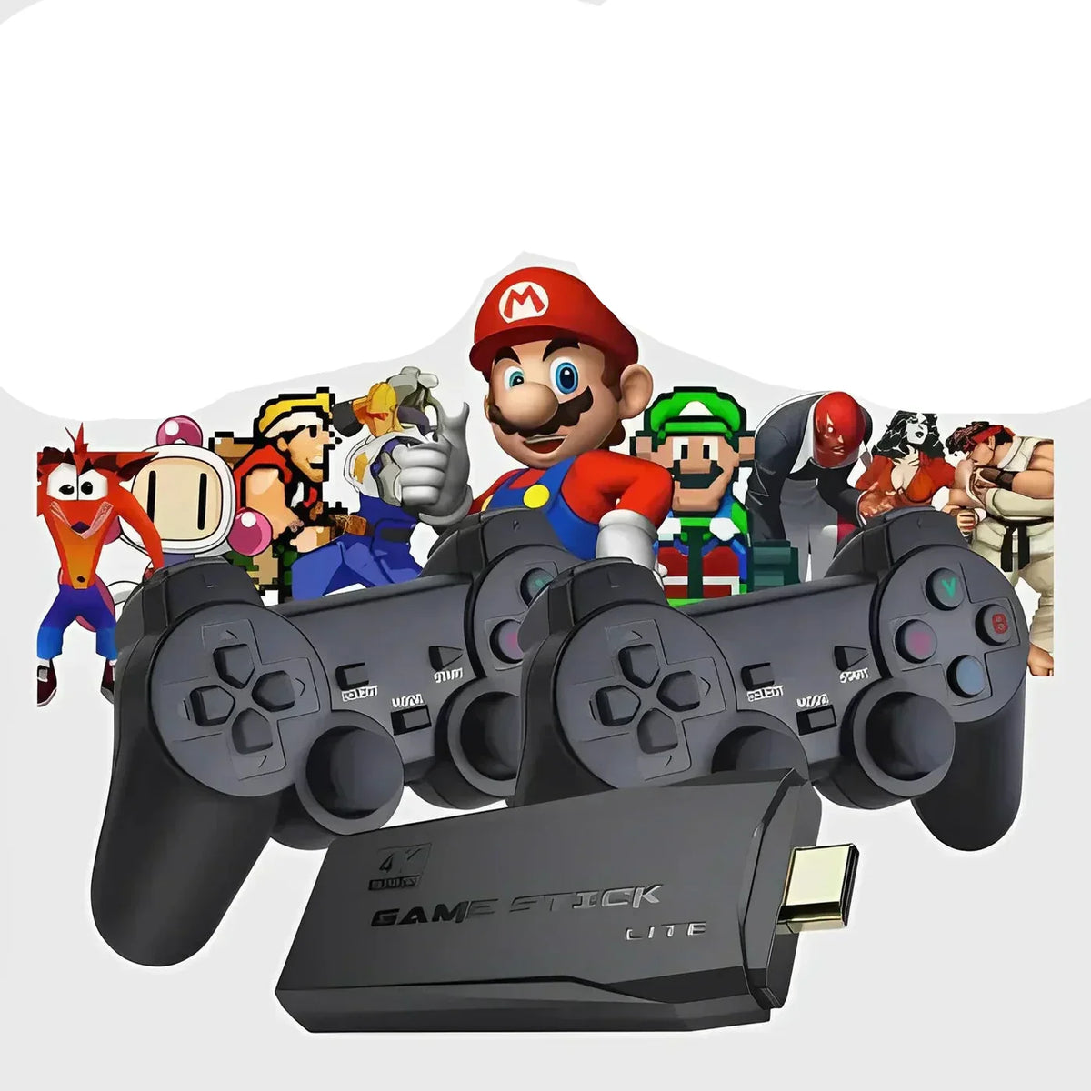 64GB Retro Gaming Console: Over 20,000 Games & 2 Controllers
