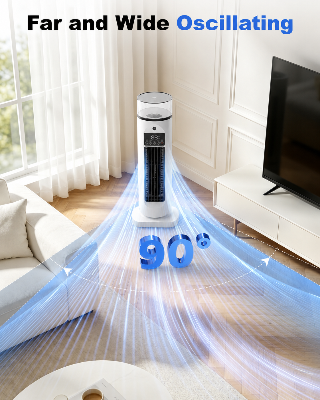 Compact 4-in-1 Room Cooler with Remote and Timer Function