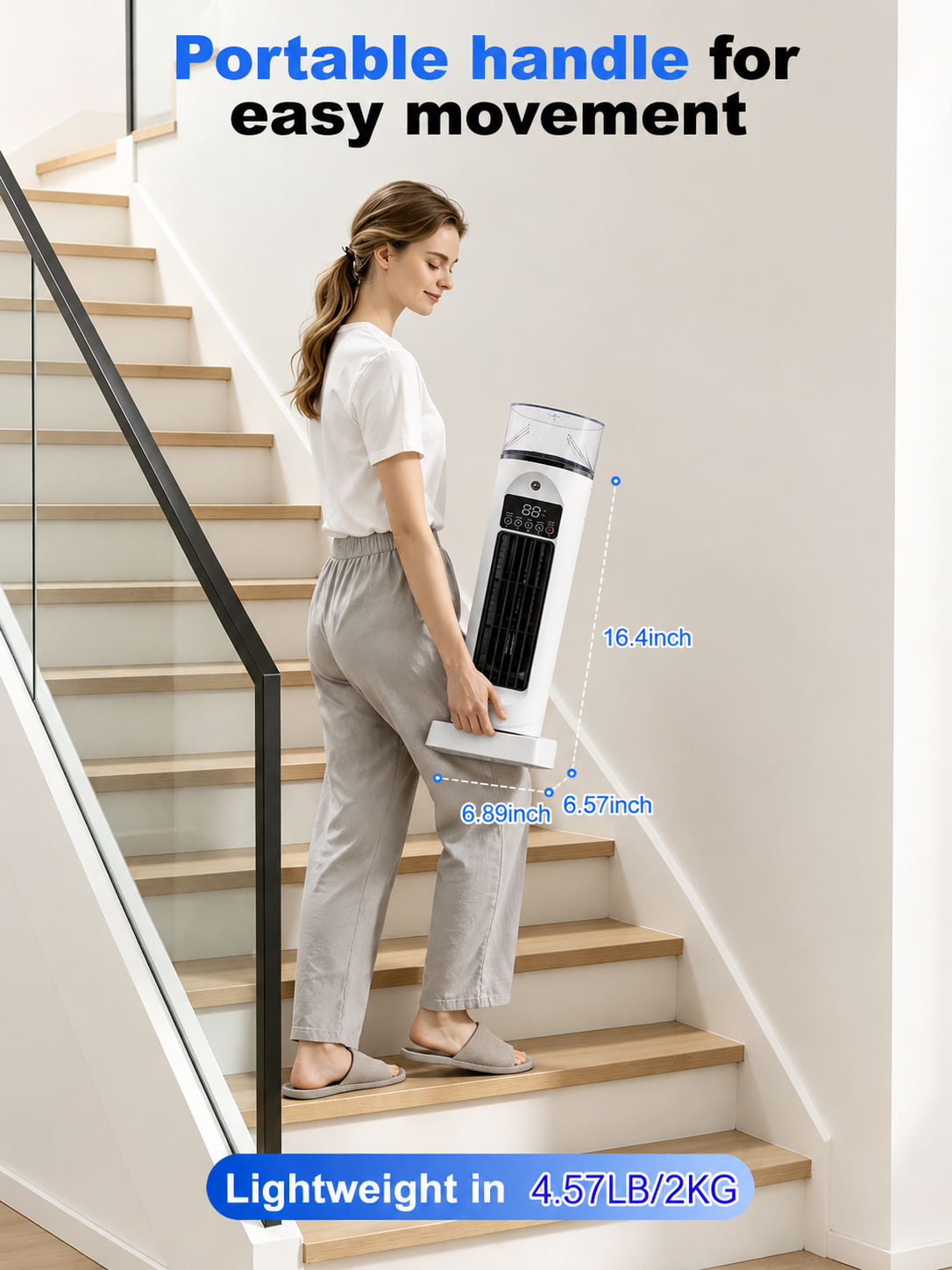 Compact 4-in-1 Room Cooler with Remote Control and Timer