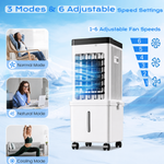 Compact Evaporative Air Cooler for Home with 12L Tank and Timer