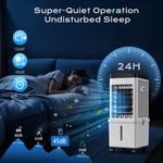 Compact Evaporative Air Cooler for Home with 12L Tank and Timer
