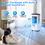 Compact Evaporative Air Cooler for Home with 12L Tank and Timer