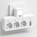 Power Strip with 3 Outlets | Multi-Outlet with USB Ports & Switch