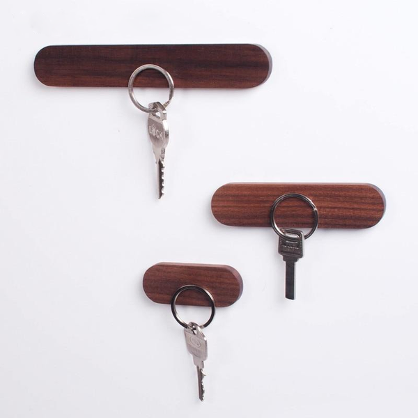 Magnetic Wooden Key Holder Wall Organizer