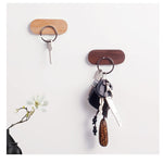 Magnetic Wooden Key Holder Wall Organizer