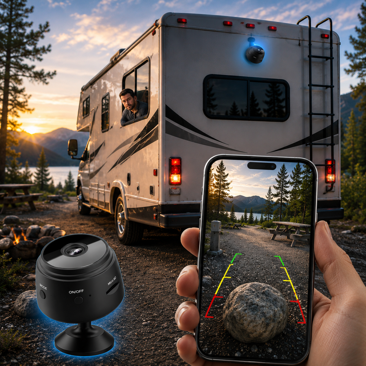 Wireless Backup Camera with Night Vision and Motion Detection