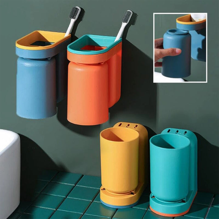 Drill-Free Mountable Toothbrush Wall Holder