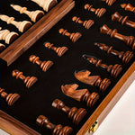 Wooden Chess Set | Chessboard with Pieces | Foldable & Portable