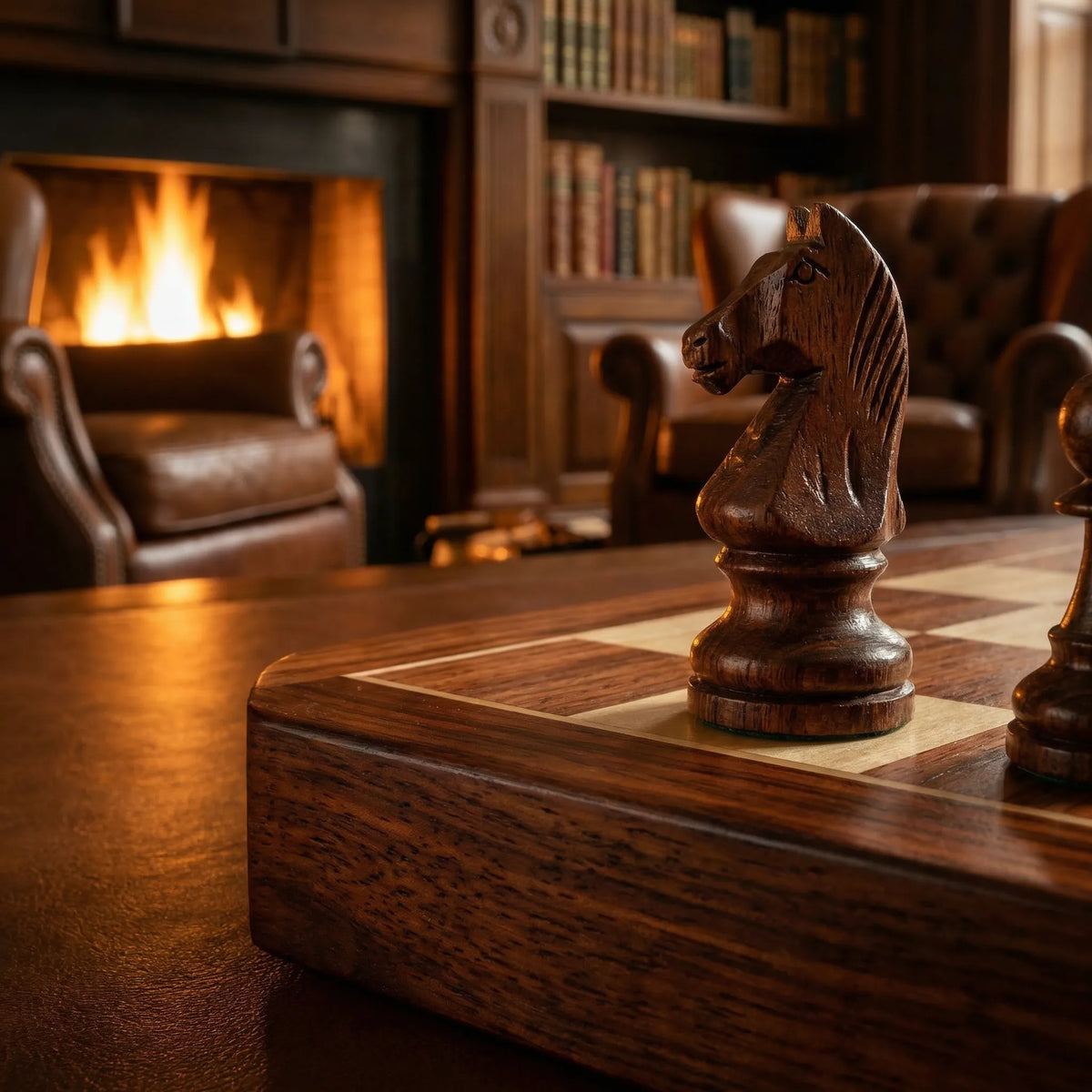Wooden Chess Set | Chessboard with Pieces | Foldable & Portable