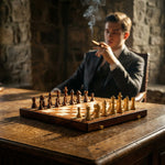 Wooden Chess Set | Chessboard with Pieces | Foldable & Portable