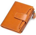 Compact Genuine Leather Multi-Pocket Wallet