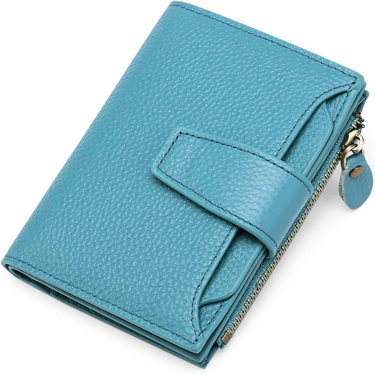 Compact Genuine Leather Multi-Pocket Wallet