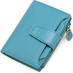 Compact Genuine Leather Multi-Pocket Wallet