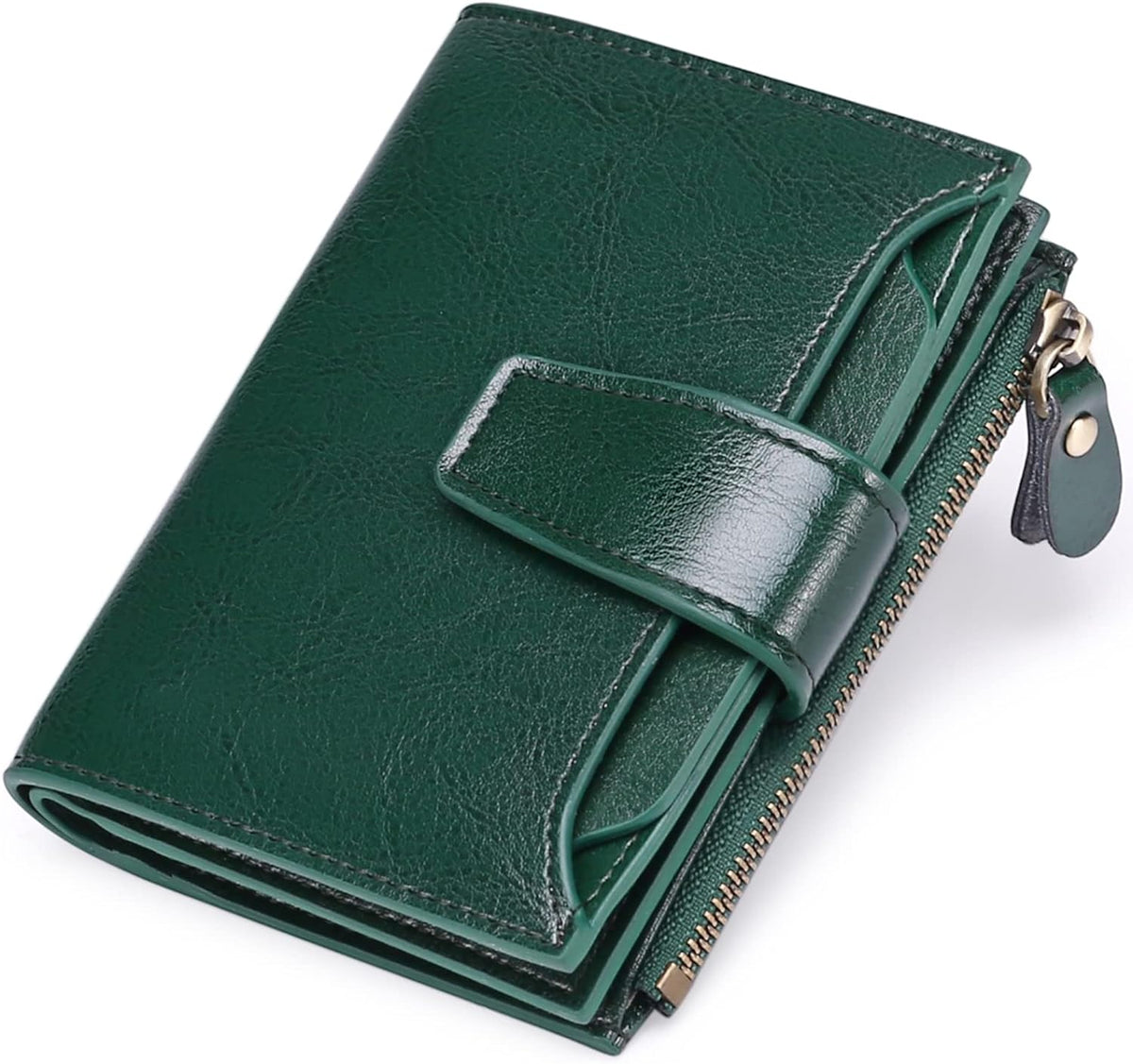 Compact Genuine Leather Multi-Pocket Wallet