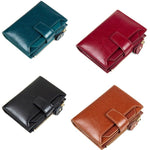Compact Genuine Leather Multi-Pocket Wallet