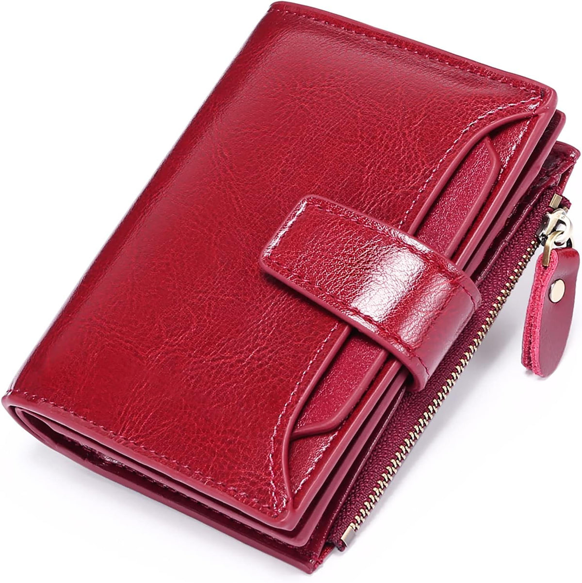 Compact Genuine Leather Multi-Pocket Wallet