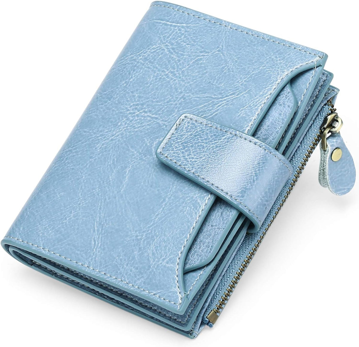 Compact Genuine Leather Multi-Pocket Wallet