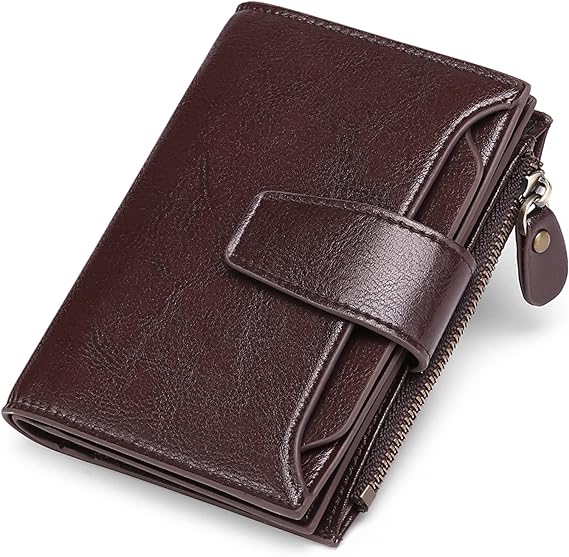 Compact Genuine Leather Multi-Pocket Wallet
