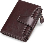 Compact Genuine Leather Multi-Pocket Wallet