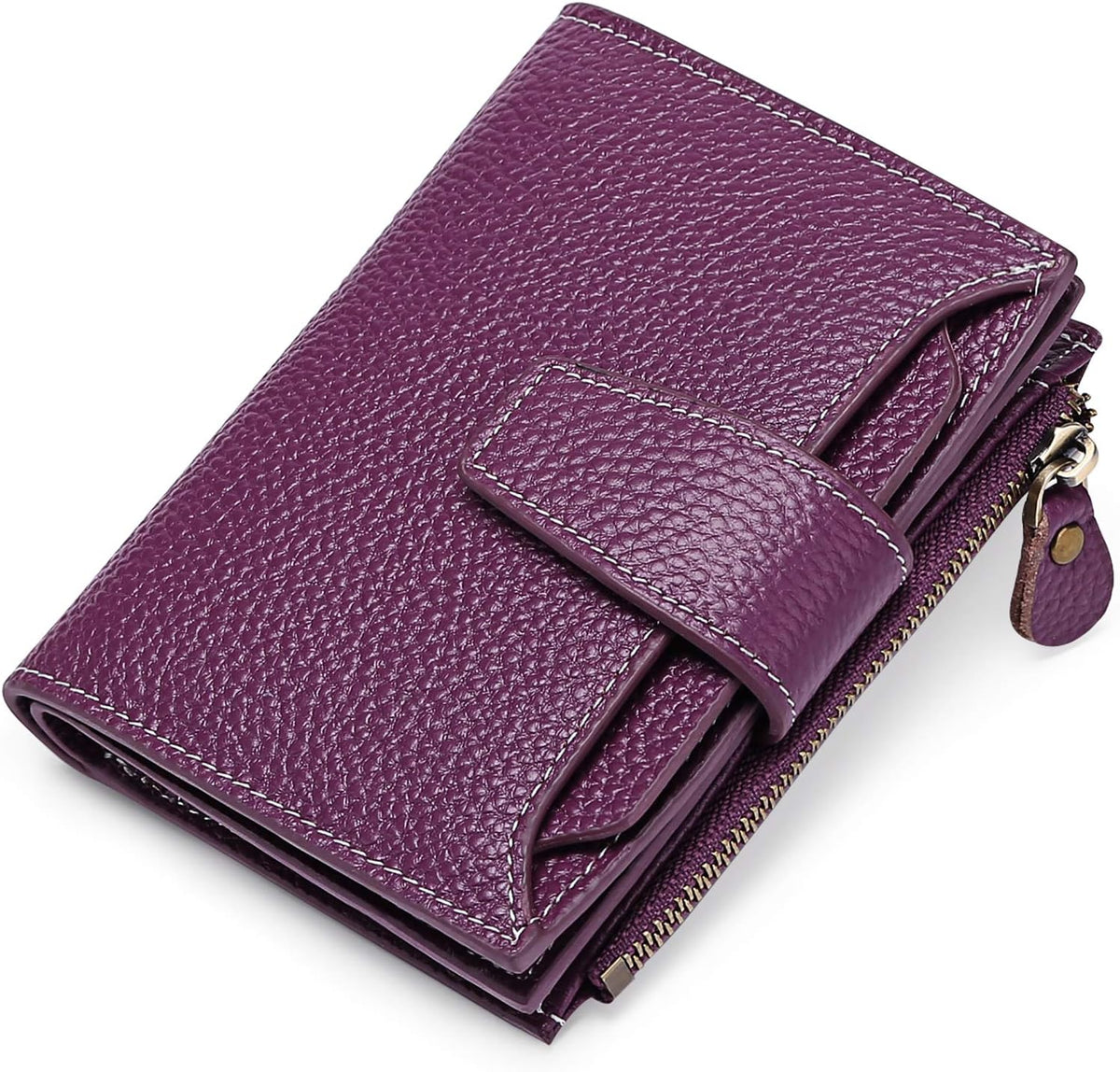 Compact Genuine Leather Multi-Pocket Wallet