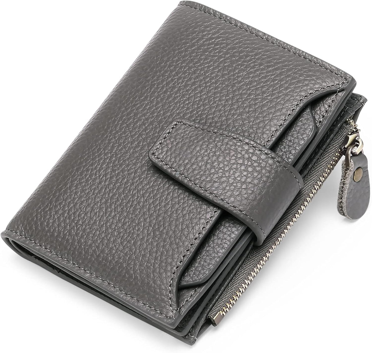 Compact Genuine Leather Multi-Pocket Wallet