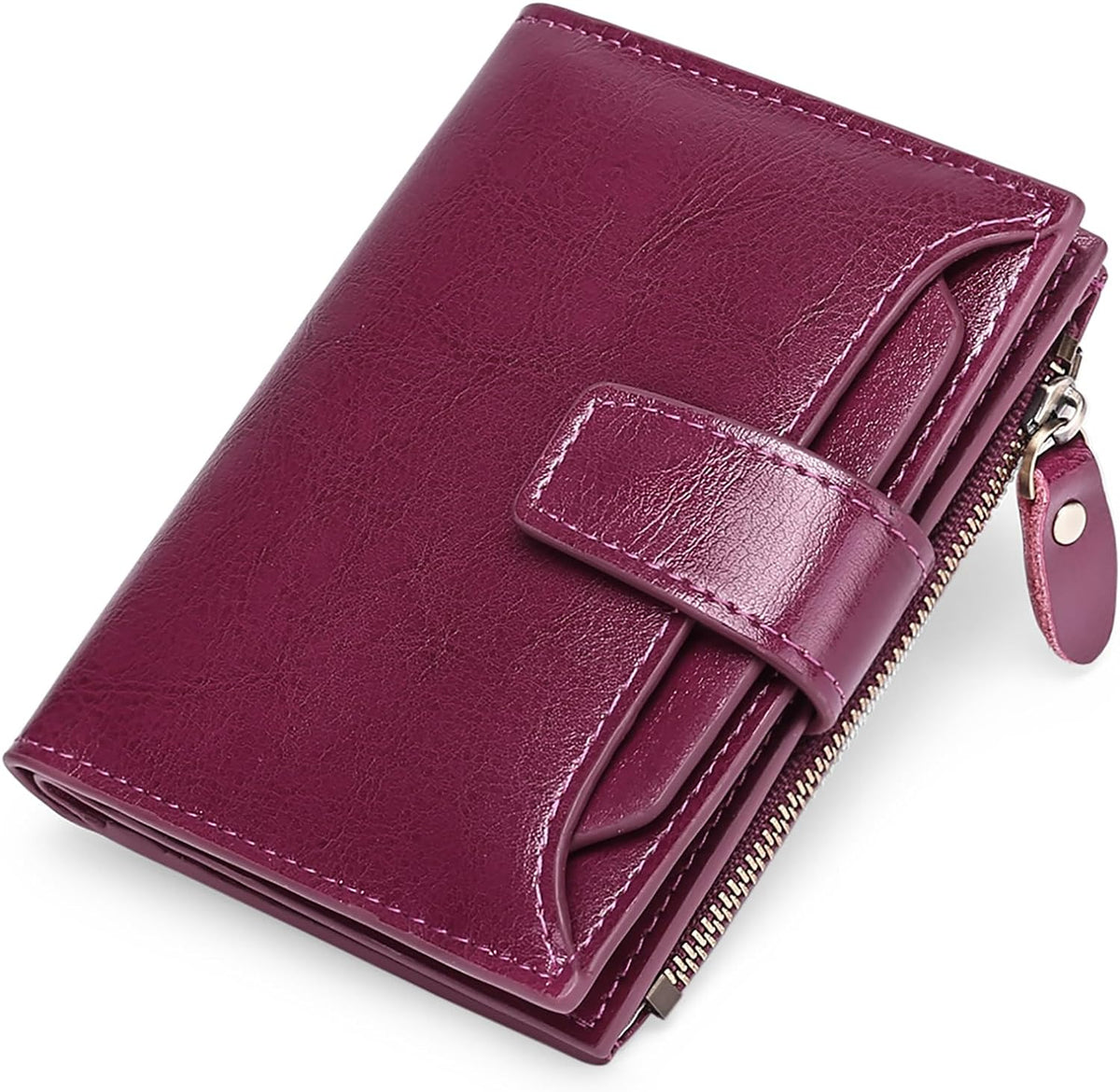 Compact Genuine Leather Multi-Pocket Wallet