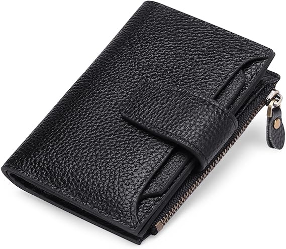 Compact Genuine Leather Multi-Pocket Wallet