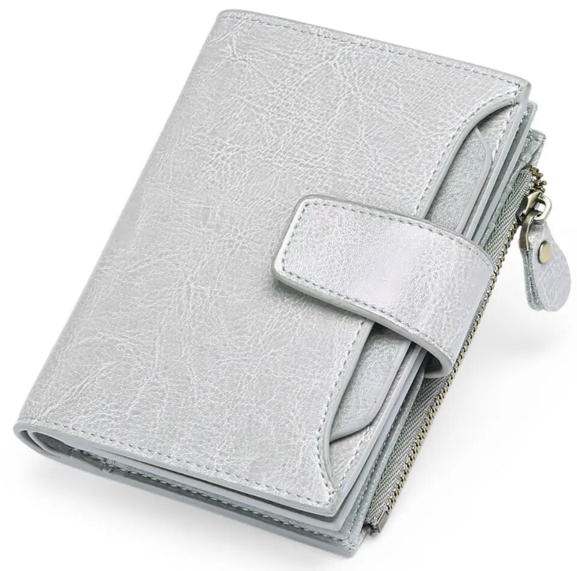 Compact Genuine Leather Multi-Pocket Wallet