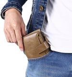 Compact Genuine Leather Multi-Pocket Wallet