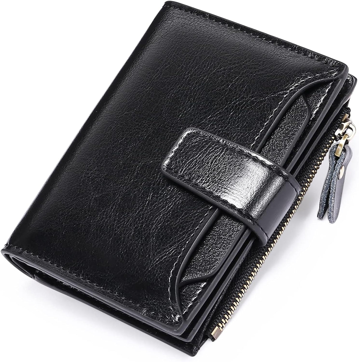 Compact Genuine Leather Multi-Pocket Wallet