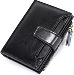 Compact Genuine Leather Multi-Pocket Wallet