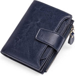 Compact Genuine Leather Multi-Pocket Wallet