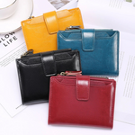 Compact Genuine Leather Multi-Pocket Wallet