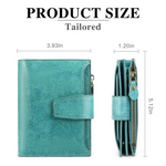 Compact Genuine Leather Multi-Pocket Wallet