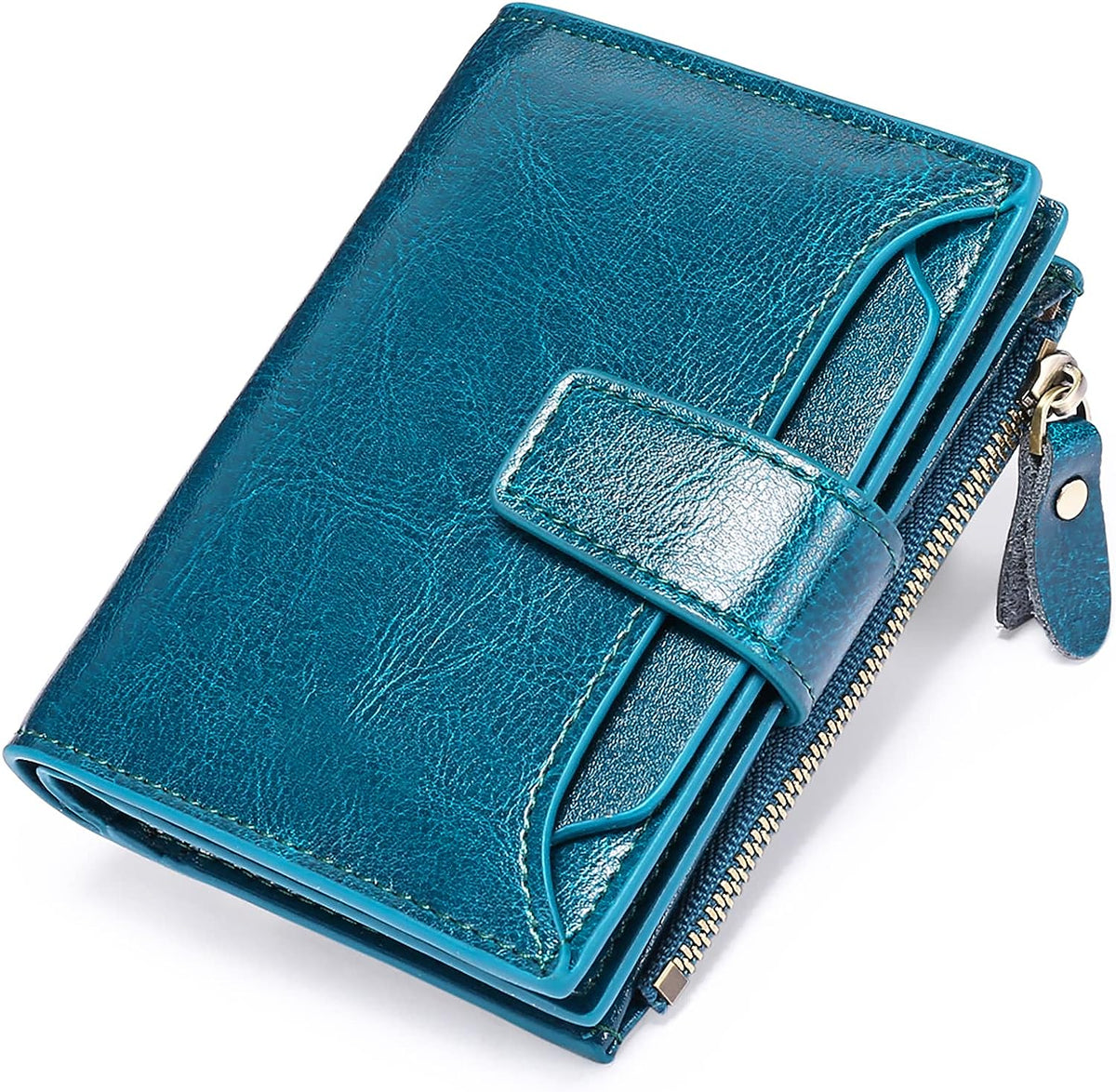 Compact Genuine Leather Multi-Pocket Wallet