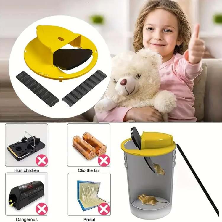 Multi-Catch Mouse Trap | Automatic Tilting Function | Safe for Children and Pets