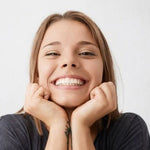 Dental Prosthesis with White Dental Lenses