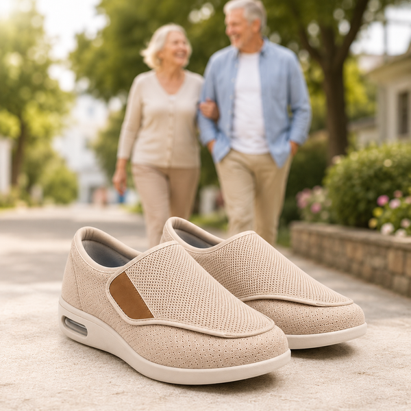 Cushioned Wide-Fit Shoes Designed for Sensitive and Swollen Feet