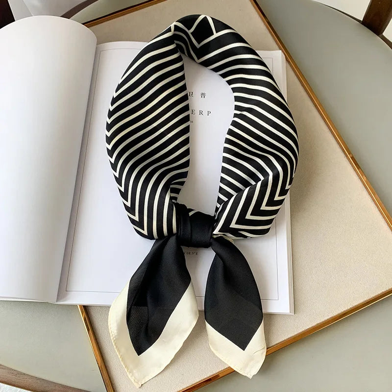 Silk Charm Plaid Scarf