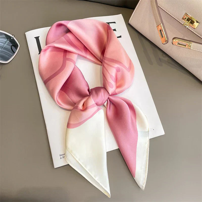 Silk Charm Plaid Scarf