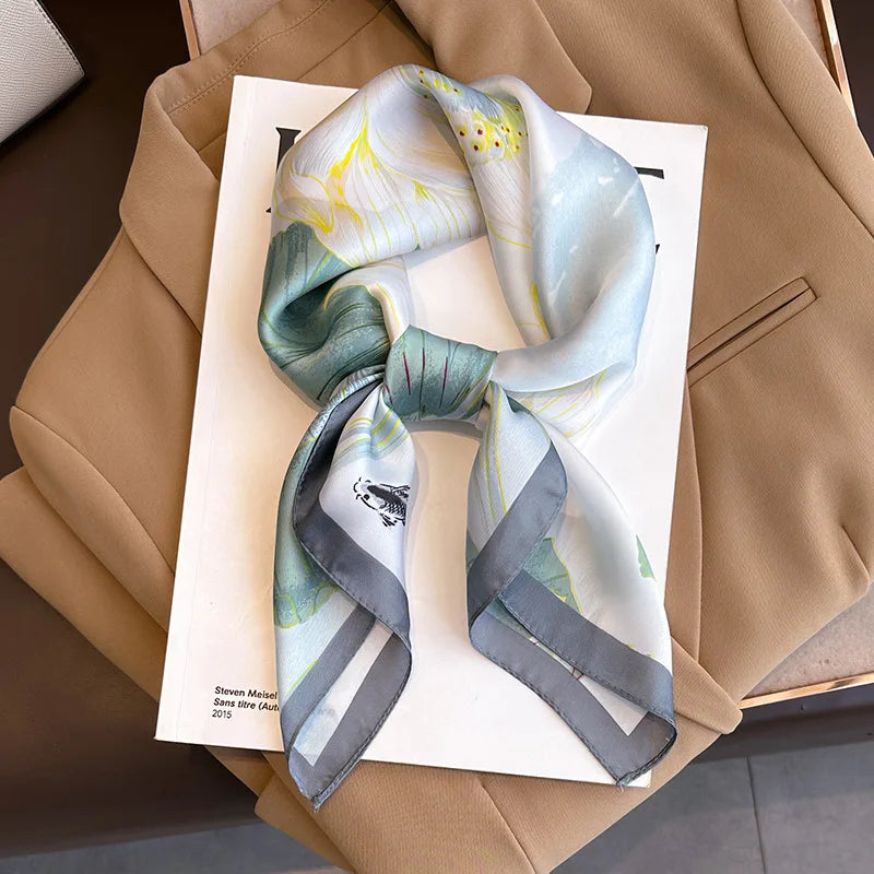 Silk Charm Plaid Scarf