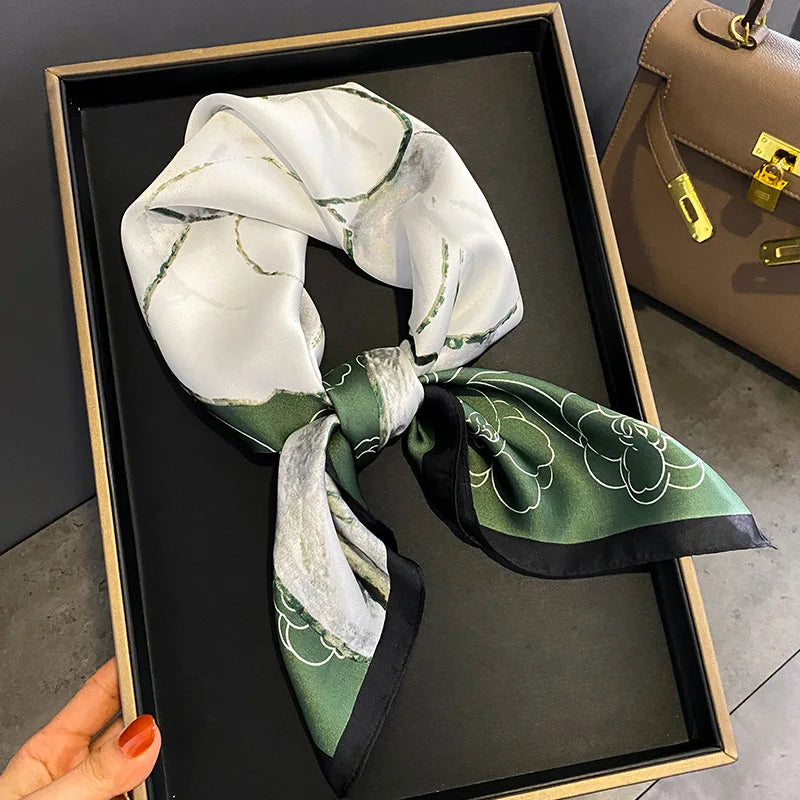 Silk Charm Plaid Scarf
