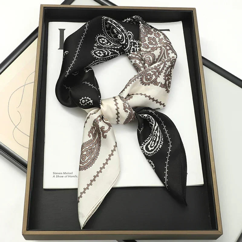 Silk Charm Plaid Scarf