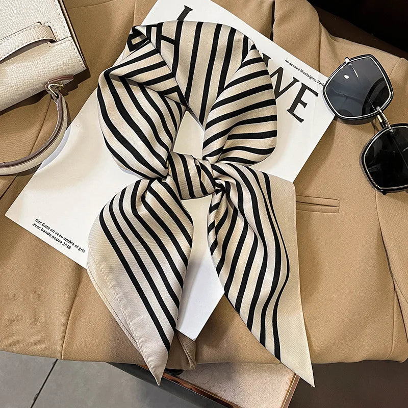 Silk Charm Plaid Scarf